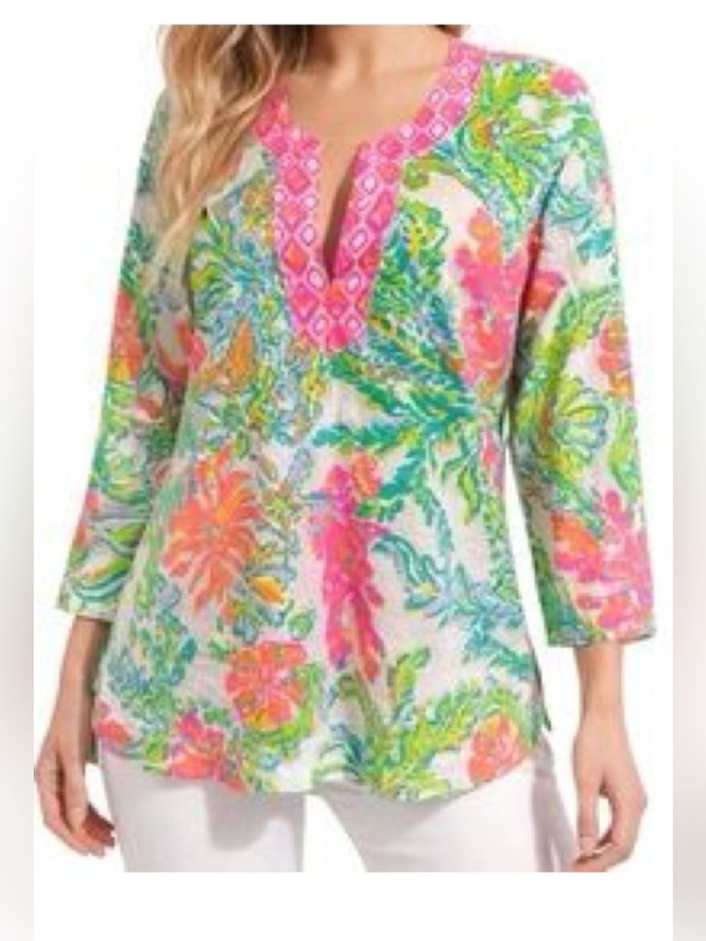 NWOT Lilly Pulitzer Amelia Island Tunic Casa Marina" Top Size Sm